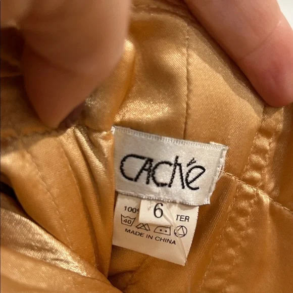 Cache Metallic Gold Evening Dress - Picture 7 of 10